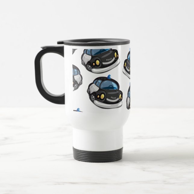 Caneca Térmica Carro de Polícia Antigo (Esquerda)