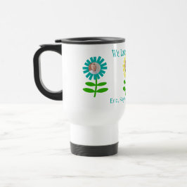 Caneca Térmica Cartão de Jardim de Fotos do Dia das Mães