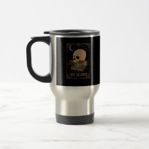 Caneca Térmica Cartão de Leitor de Livros Pagan Goblincore Goth O