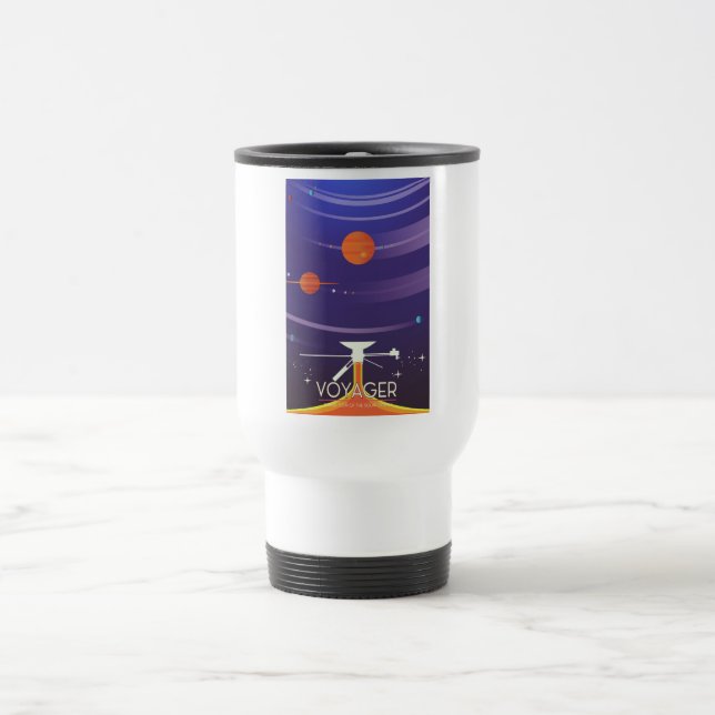 Caneca Térmica cartaz de ciência da Voyager Grand Tour (Centro)