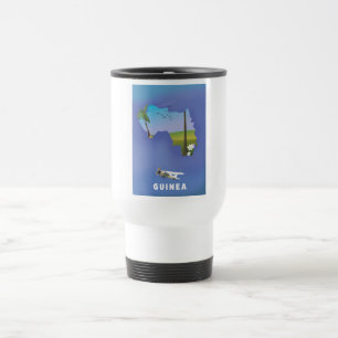 Caneca Térmica Cartaz de impressão de esqui na Guiné África do Su