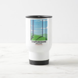 Caneca Térmica cartaz de trem de Staffordshire Inglaterra