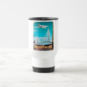 Caneca Térmica cartaz de viagem da travessia de Queensferry na Es