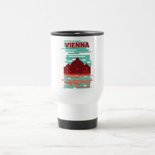 Caneca Térmica cartaz de viagem de Viena