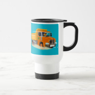 Caneca Térmica Cartografia de Caminhão Amarelo para Crianças