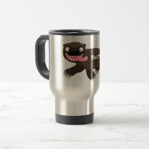 Caneca Térmica Cartografia de lobo faminta e engraçada