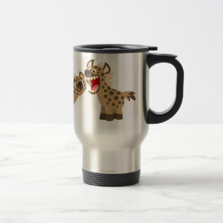 Caneca Térmica Cartoon Bonito de Teerão Hienas Viagem ao trabalho