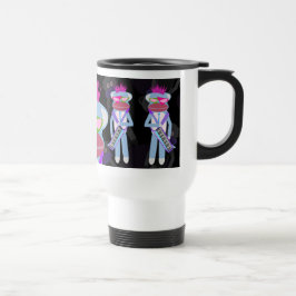 Caneca Térmica Cartoon de diversão de macacos-meia-onda totalment