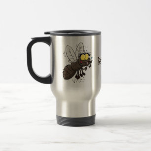 Caneca Térmica Cartoon de insetos com mosca-da-espada