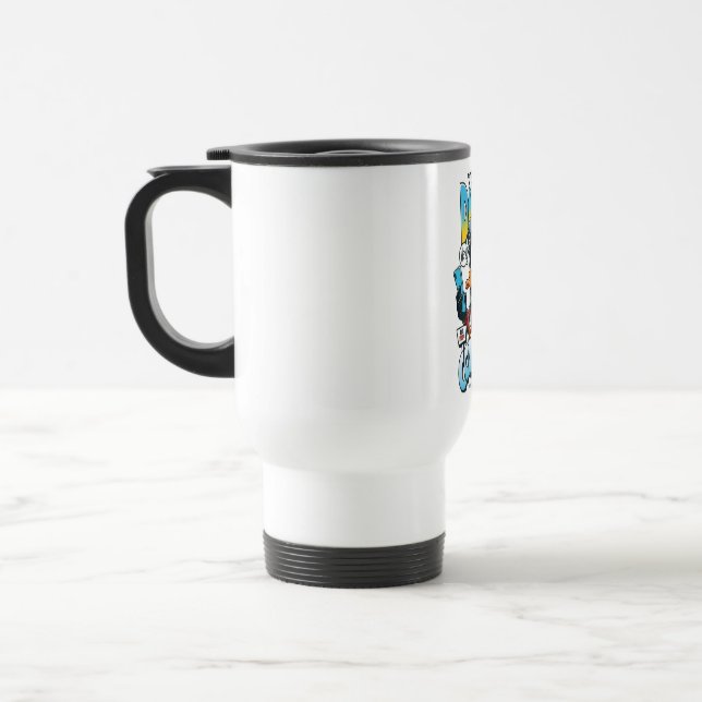 Caneca Térmica Cartoon Engraçado (Esquerda)