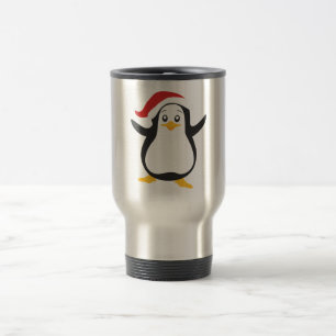 Caneca Térmica Cartoon Engraçado Natal Xmas Penguin