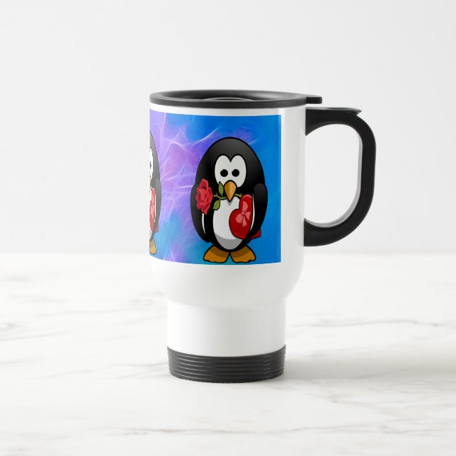 Caneca Térmica Cartoon Engraçado Pinguim Dia de os namorados Boni (Direita)