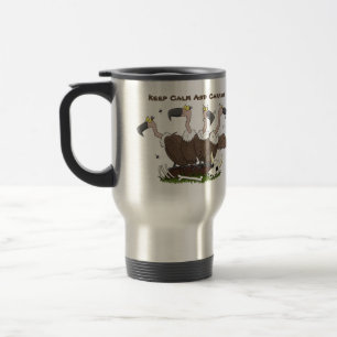 Caneca Térmica Cartoon humorístico para abutres engraçados