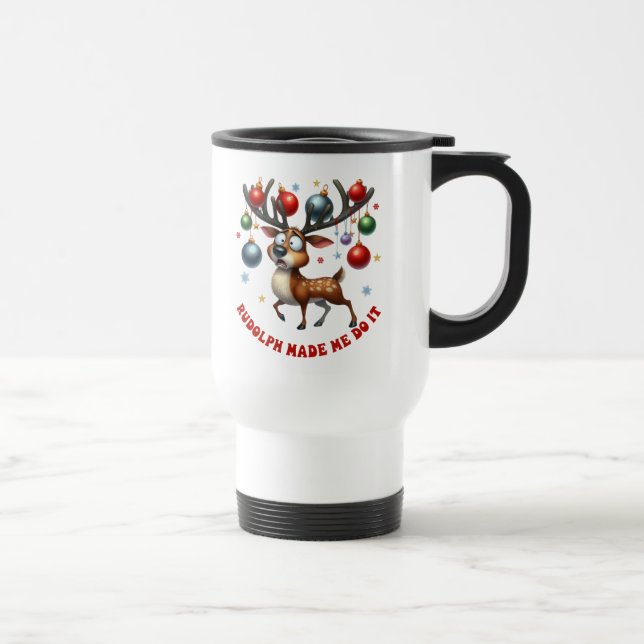 Caneca Térmica Cartoon Reindeer Christmas (Direita)