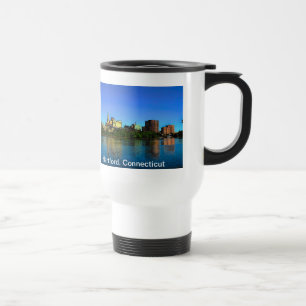 Caneca Térmica Cartoon Skyline do Hartford Connecticut