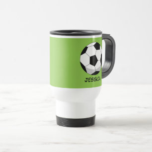 Caneca Térmica Cartoon Soccer Ball Adicione seu nome