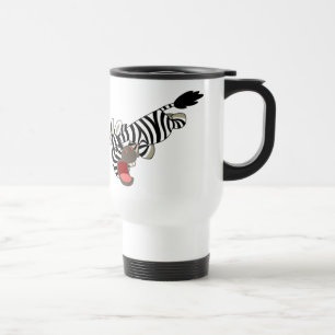 Caneca Térmica Cartoon Zebra Viagem ao trabalho Mug