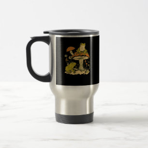 Caneca Térmica Casa de Cogumelo de Rã Estética Cottagecore Goblin