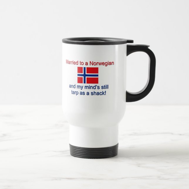 Caneca Térmica Casado a um norueguês… (Direita)