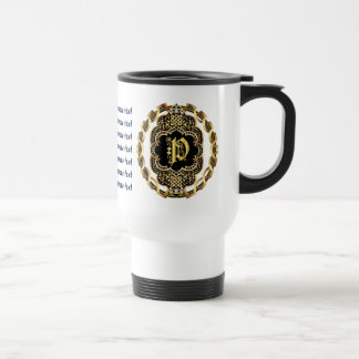 Caneca Térmica Casino 1 W/Monogram P do pirata lido sobre o