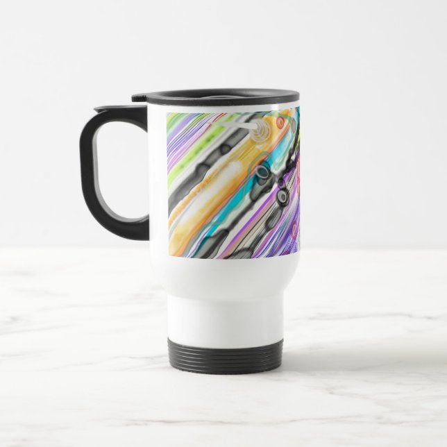 CANECA TÉRMICA CATEGORIA CINCO SUANDO DESIGN ABSTRATO ART (Esquerda)