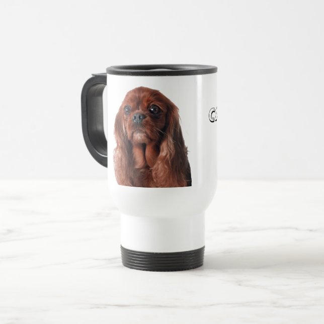 Caneca Térmica Cavalier MOM - Ruby Cavalier King Charles Spaniel (Frente Esquerda)