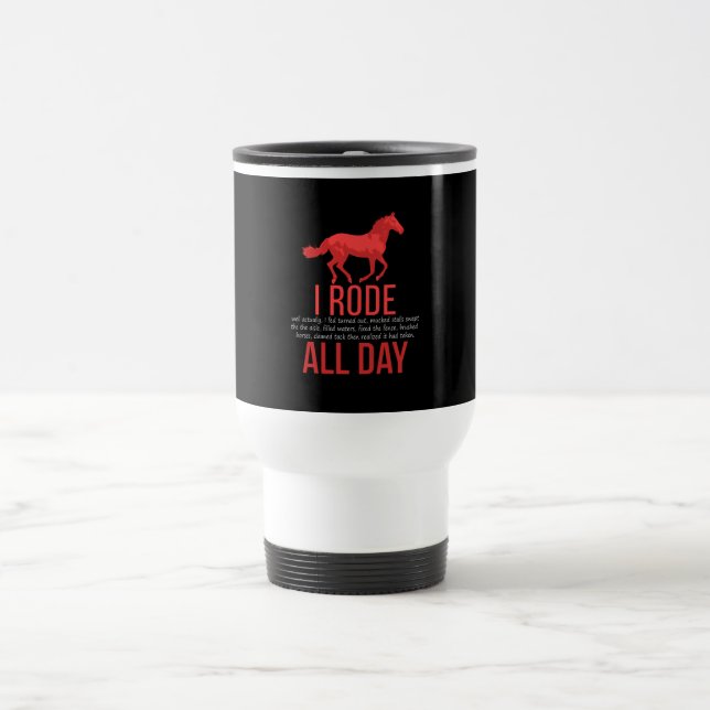 Caneca Térmica Cavalo Andando - Presente de Corrida de Cavalo (Centro)