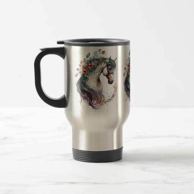Caneca Térmica Cavalo de Aquarela (Esquerda)