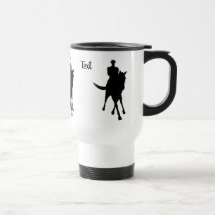 Caneca Térmica Cavalo De Dressage E Silhueta De Cavaleiro Persona