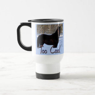 Caneca Térmica Cavalo preto na neve: Demasiado legal