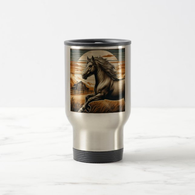 Caneca Térmica Cavalo rústico/ antigo/ western  (Centro)