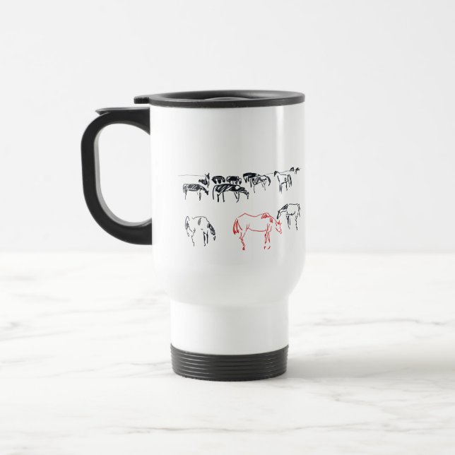 Caneca Térmica Cavalos  (Esquerda)