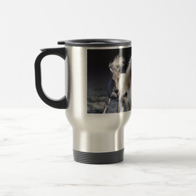 Caneca Térmica Cavalos travesseiros decorativos (Esquerda)