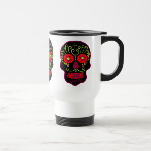 Caneca Térmica Caveira de Açúcar Preto