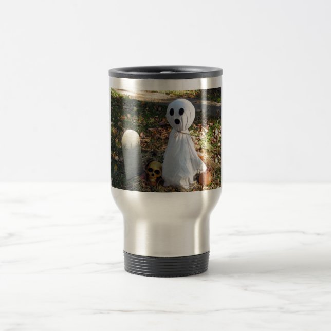 Caneca Térmica Cemitério, Fantasma & Abóbora (Centro)