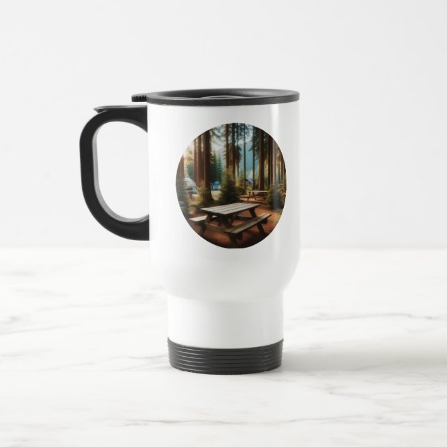 Caneca Térmica Cena de Acampamento  (Esquerda)