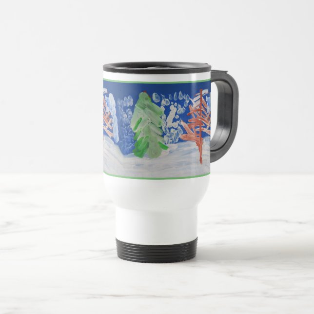 Caneca Térmica Cena de inverno (Frente Esquerda)