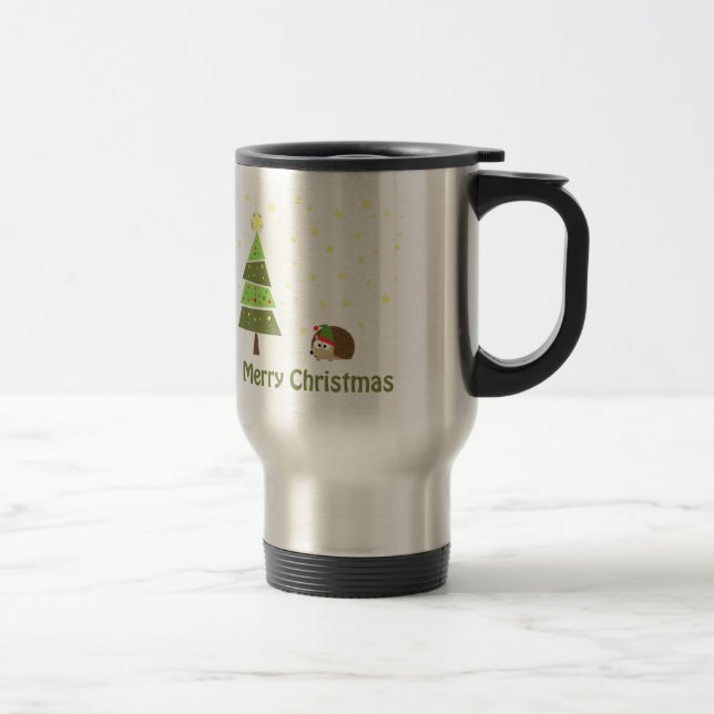 Caneca Térmica Cena de Natal de Hedgehog (Direita)