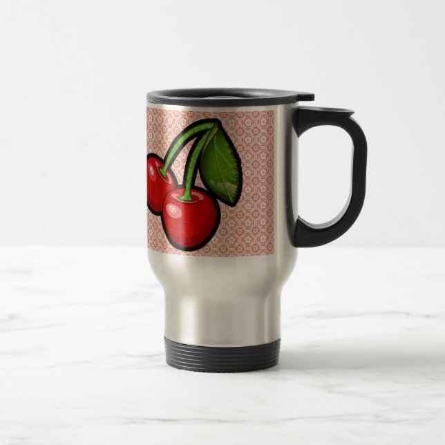 Caneca Térmica Cerejas na Flor (Direita)