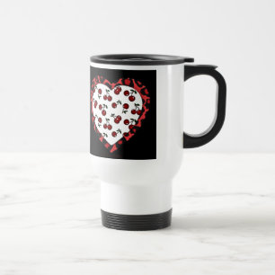 Caneca Térmica Cerejas RAB Impressão Leopardo Coração Rockabilly