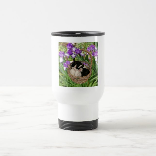 Caneca Térmica Cesta Adorável de Bunnies Bebês (Centro)