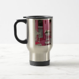 Caneca Térmica Cesta de Flor Branca a Rosa - Vinha de Martha