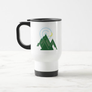 Caneca Térmica céu da lua crescente na montanha