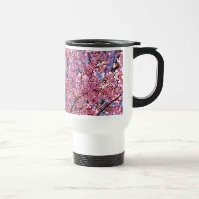Caneca Térmica Céu Rosa Flor de Cerejeira Sakura (Direita)