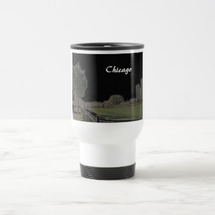 Caneca Térmica Céus Escurecidos Destacados no Parque de Chicago