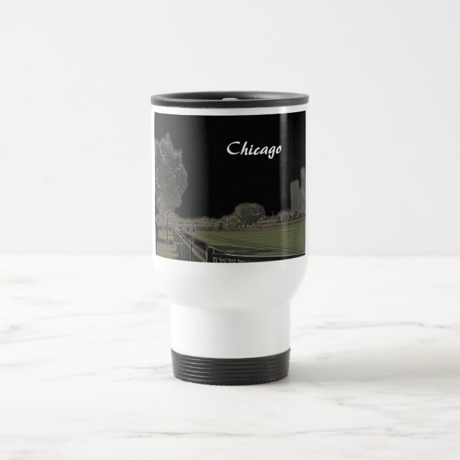 Caneca Térmica Céus Escurecidos Destacados no Parque de Chicago (Centro)