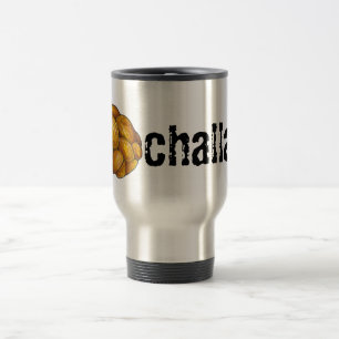 Caneca Térmica Challah Hanukkah, Feriado Judaico, Brided Bread Lo