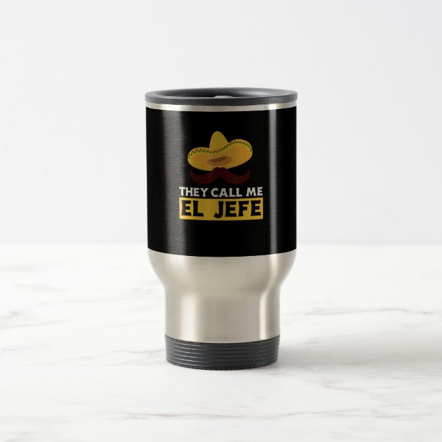 Caneca Térmica Chame-me Jefe Funny Mexicano Chef Cook Chefe Gift (Centro)