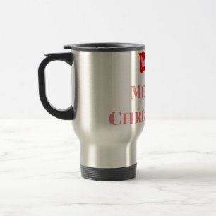 Caneca Térmica Chapéu vermelho verde feliz Natal adicionar nome t