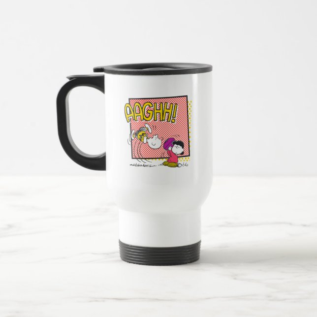 Caneca Térmica Charlie Brown e Lucy Football Comic Graphic (Esquerda)